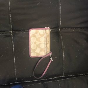 Purple and beige coach wallet